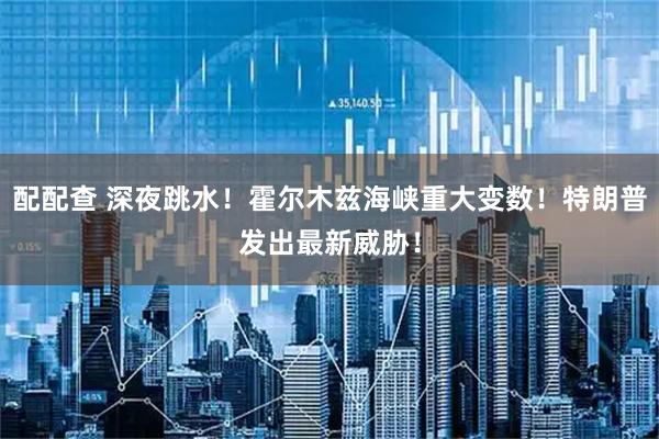 配配查 深夜跳水!霍尔木兹海峡重大变数!特朗普发出最新威胁!